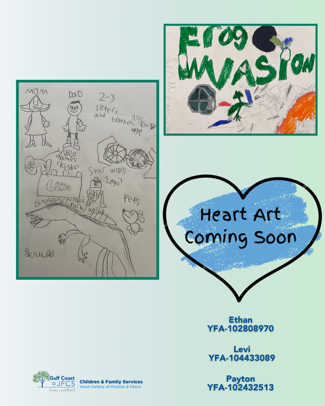 Pinellas-Pasco Heart Gallery logo, "A Program of Gulf Coast JFCS"