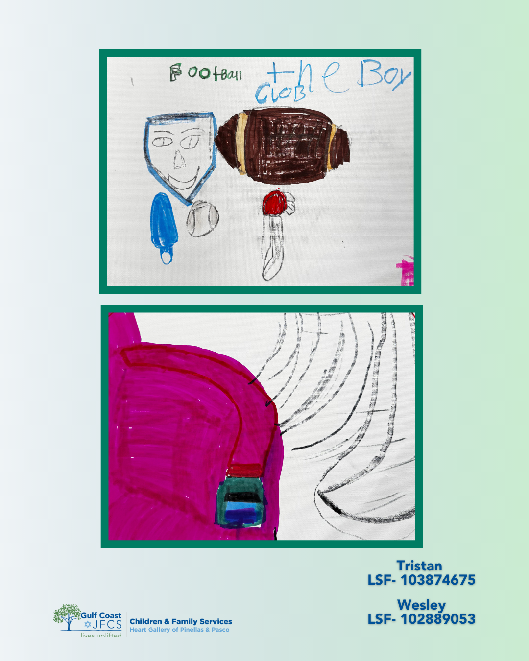 Pinellas-Pasco Heart Gallery logo, "A Program of Gulf Coast JFCS"