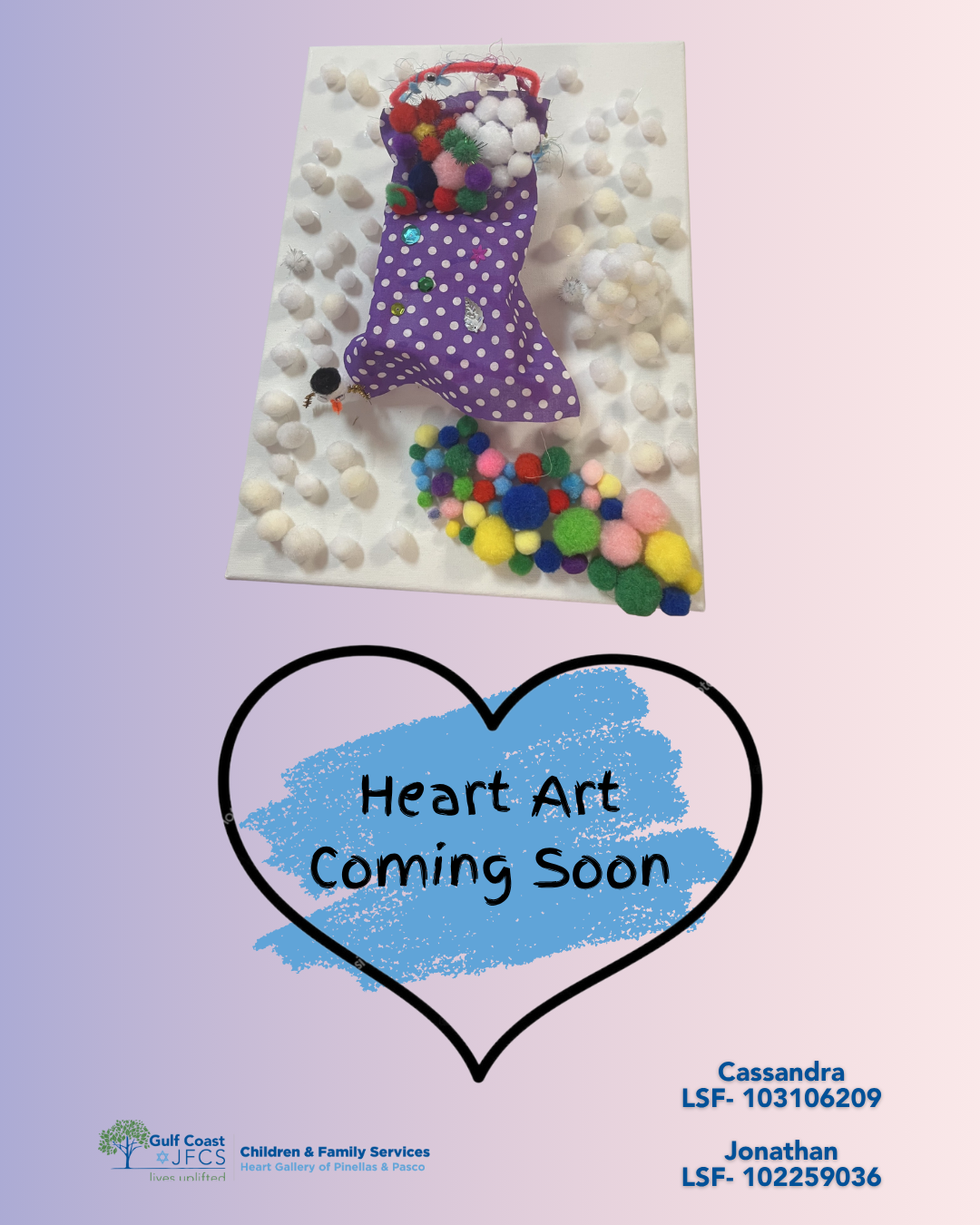 Pinellas-Pasco Heart Gallery logo, "A Program of Gulf Coast JFCS"