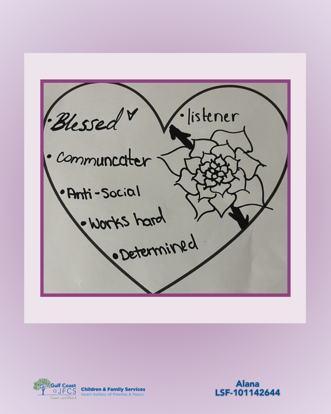 Pinellas-Pasco Heart Gallery logo, "A Program of Gulf Coast JFCS"