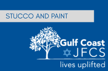 Banner: "Gulf Coast JFCS Strategic Plan & Goals 2020-2023"